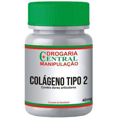 Colágeno Tipo 2 40mg com 180 Cápsulas Contra Dores Articulares