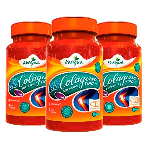 Colágeno Tipo II com Vitamina C - 3 Un 30 Cápsulas - Katigua