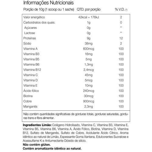 Colagentek Colágeno Hidrolisado - Vitafor - 300g (30 Sachês de 10g Cada), Sabores Sortidos