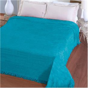 Colcha Casal Chenille Jolitex Azul