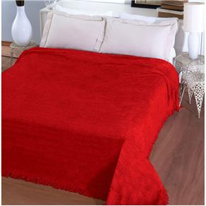 Colcha Casal Chenille Jolitex Vermelho