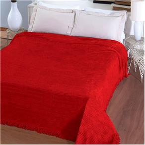 Colcha Chenille Jolitex Canelada Casal Carisma - VERMELHO