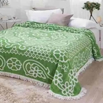 Colcha Chenille Jolitex Casal Com Franja 2,20x2,40m Verde