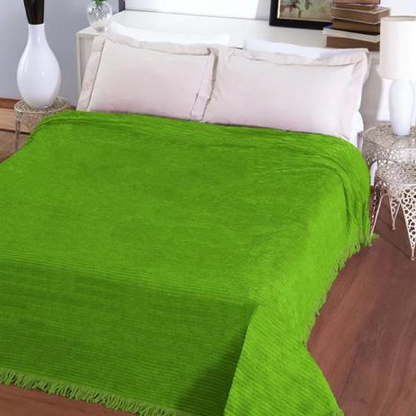 Colcha Chenille Jolitex Verde Canelada Casal Carisma