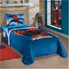 Colcha Matelasse Spider Man Ultimate 210 Cm - Azul