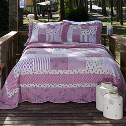 Colcha Patchwork Bragança Solteiro - Corttex Casa