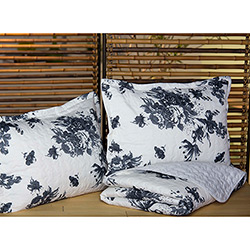 Colcha Queen Blume Cinza com 2 Porta-Travesseiros - Casa & Conforto