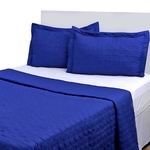 Colcha Solteiro Boutis Daily Azul Com Porta-travesseiro - Casa & Conforto