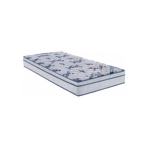 Colchão Comfort Solteiro 88X188X20 Molas Nanolastic Branco/Azul Ortobom