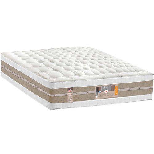 Colchão King Pillow Top Silver Star Air Pocket Double Face - Castor - Palha / Bege