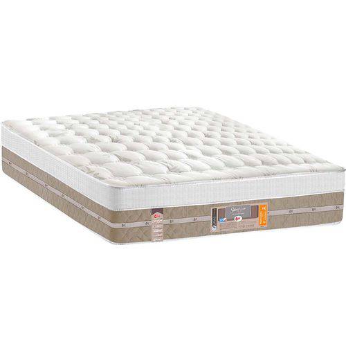 Colchão King Pillow Top Silver Star Max Air Pocket One Face - Castor - Palha / Bege