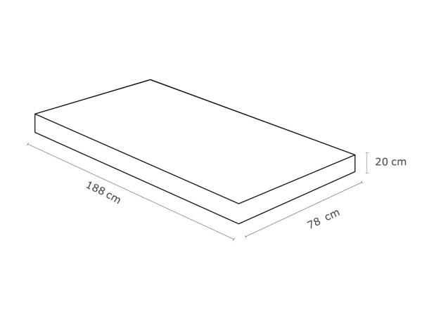 Colchão Solteiro Paropas Espuma D-45 78x188cm - Pasquale Selada