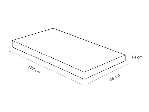 Colchão Solteiro Paropas Espuma D-28 88x188cm - Pasquale Selada