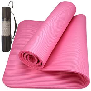 Colchonete Tapete Yoga Mat Pilates Ginástica 10mm com Bolsa Yangfit - Rosa