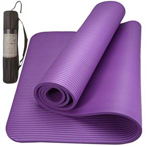 Colchonete Tapete Yoga Mat Pilates Ginástica 10mm com Bolsa Yangfit - Roxo