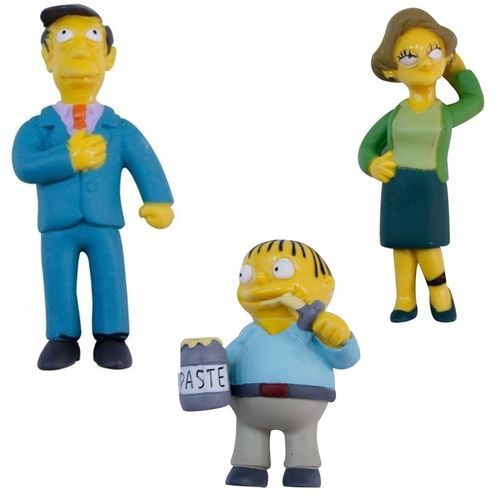 Coleção com 3 Miniaturas os Simpsons Multikids