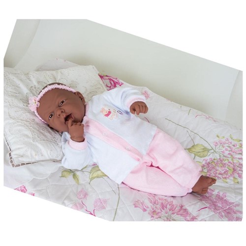 Coleção Ninos Bebê Negro com Olhos Abertos - Cotiplás