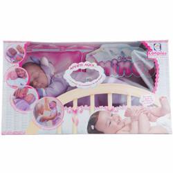 Coleção Nino's Dormindo Bebê Branco C/ Mecanismo - Cotiplás