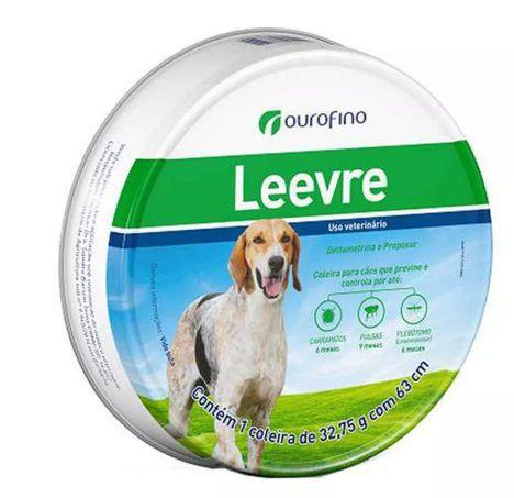 Coleira Antiparasitária Ourofino Leevre para Cães - Grande 63 CM
