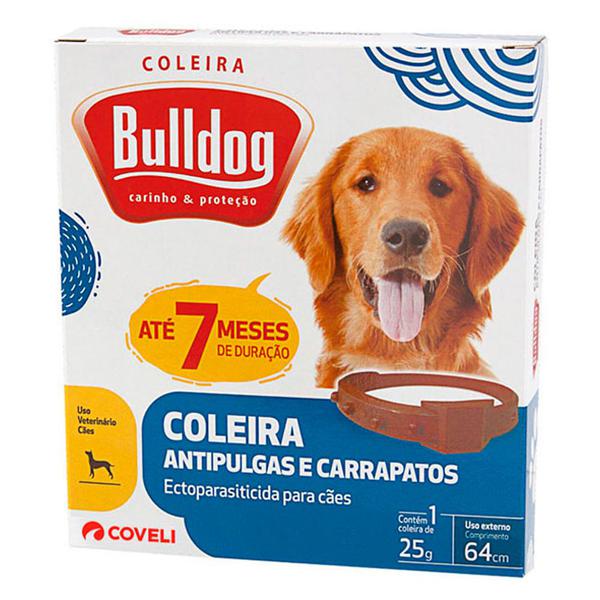 Coleira Antiparasitas Coveli Bulldog para Cães