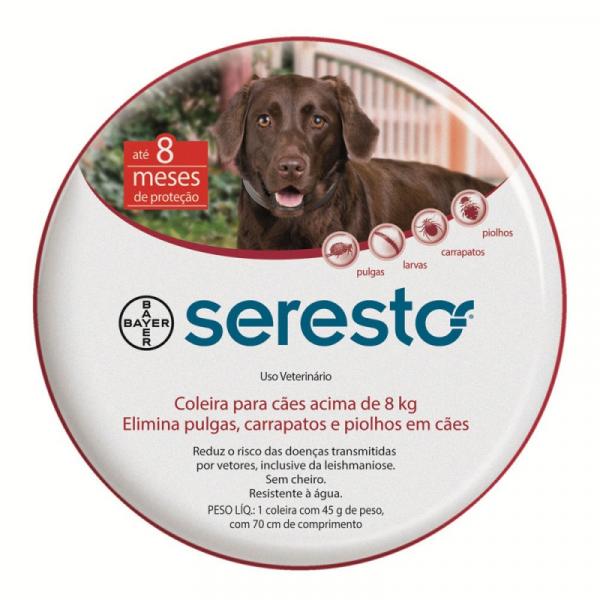 Coleira Antipulga Seresto para Cães Acima de 8 Kg - Bayer