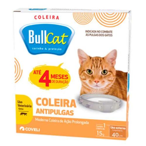 Coleira Antipulgas Coveli Bullcat para Gatos - 15 G