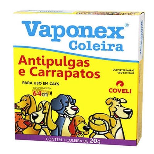 Coleira Antipulgas Coveli Vaponex para Cães 20g