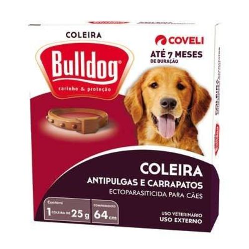 Coleira Antipulgas e Carrapatos Bulldog Coveli para Cães