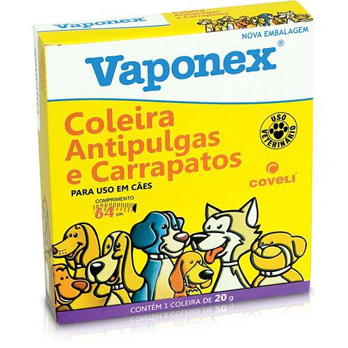 Coleira Antipulgas e Carrapatos - Vaponex - Coveli