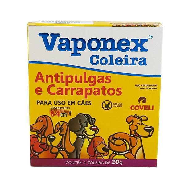 Coleira Antipulgas e Carrapatos Vaponex - Coveli
