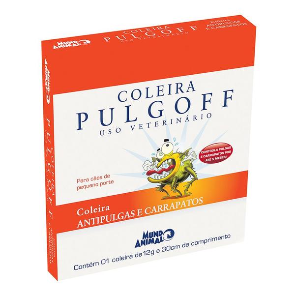 Coleira Antipulgas Mundo Animal Pulgoff para Cães - 30cm - Mundo Animal / Pulgoff