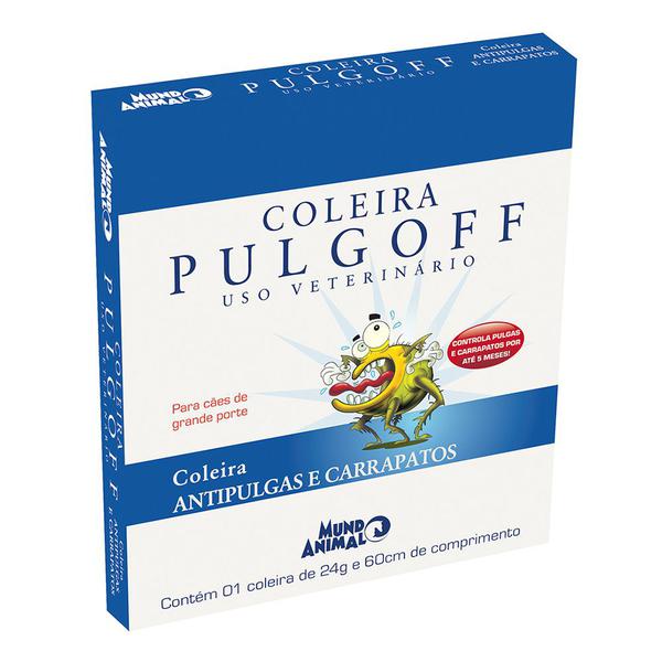 Coleira Antipulgas Mundo Animal Pulgoff para Cães - 60cm - Mundo Animal / Pulgoff
