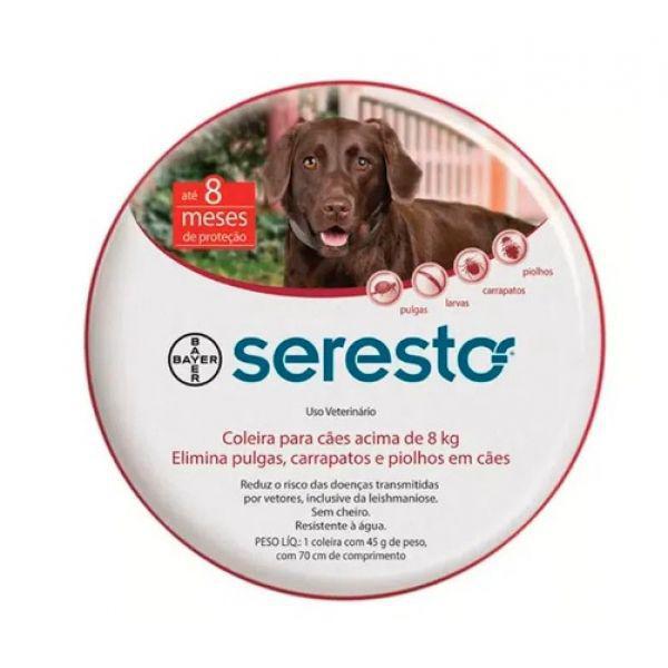 Coleira Antipulgas Seresto Cães Acima de 8kg - Bayer