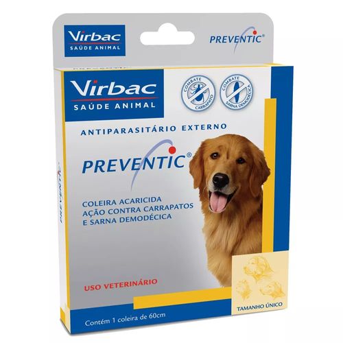 Coleira Antipulgas Virbac Preventic para Cães Unidade