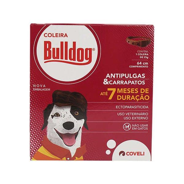 Coleira Bulldog Antipulgas e Carrapatos Coveli