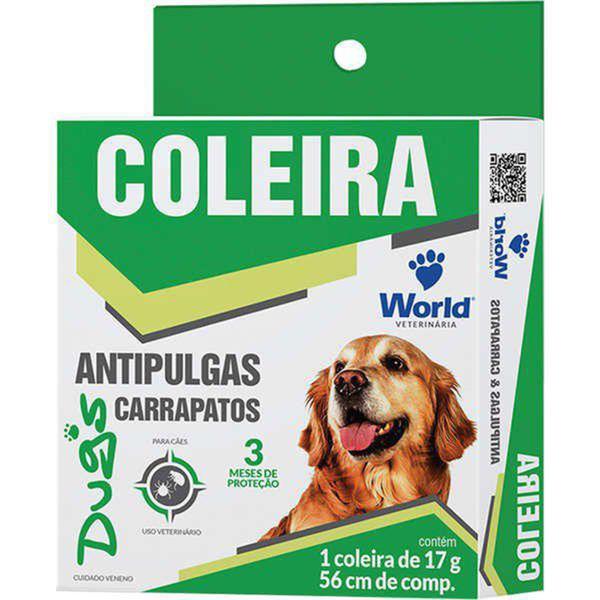 Coleira Dug's Antipulgas e Carrapatos para Cães - 17 G - 56 Cm
