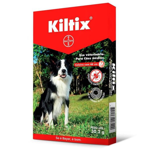 Coleira Kiltix (M) Contra Carrapato Cães de 8 a 20 Kg - Bayer