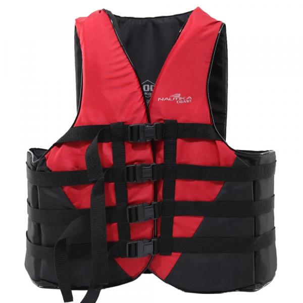 Colete Coast Nautika 130 Kg Vermelho e Preto