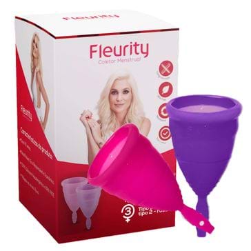Coletor Menstrual Fleurity Flávia Alessandra - Tipo 3 com 2 Unidades