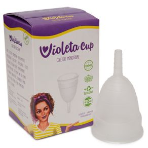 Coletor Menstrual Violeta Cup Tipo a (+30 Anos ou com Filhos) Branco 1un