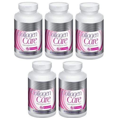 Collagen Care Original Colágeno Hidrolisado + Vitamina C 4x + Concentrado - 05 Potes