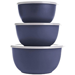 Color Freezer Bowl Azul - 3 Pçs - Euro Home