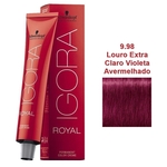 ColoraÇÃO Igora Royal 9.98 Louro Extra Claro Violeta Vermelho