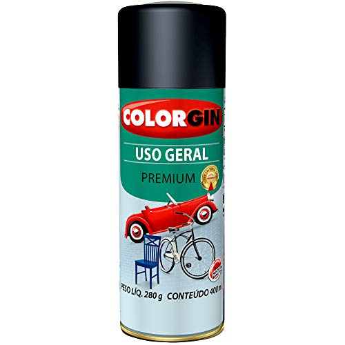 Colorgin Automotivo Spray 350 Ml Preto