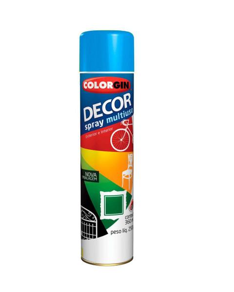 Colorgin - Tinta Spray Decor 360ml - Azul Médio 8621