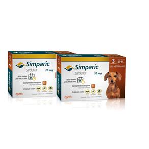 Combo Anti Pulgas Simparic 20 Mg 5,1 a 10 Kg 6 Comprimidos