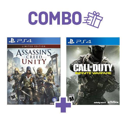 Tudo sobre 'Combo Assassins Creed Unity + Call Of Duty Infinite Warfare - PS4'