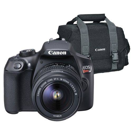 Combo Canon EOS Rebel T6 18-55mm + Bolsa Canon DG300