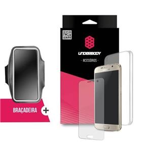 Combo Capa Transparente + Película de Vidro + Braçadeira para Samsung Galaxy J1 Mini