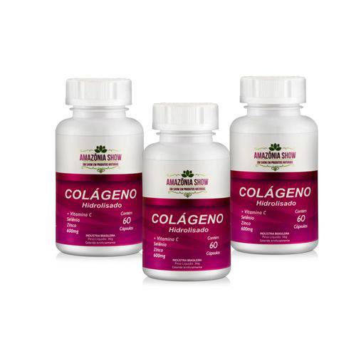 Combo 3 Colágeno com Vitaminas 60 Capsulas de 500 Mg
